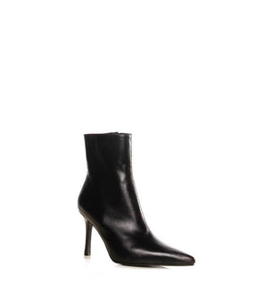 Chic Black Leather Booties Kurt