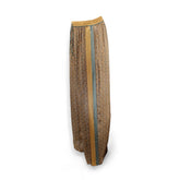 Paisley Motif Pant with Stripe - Mustard