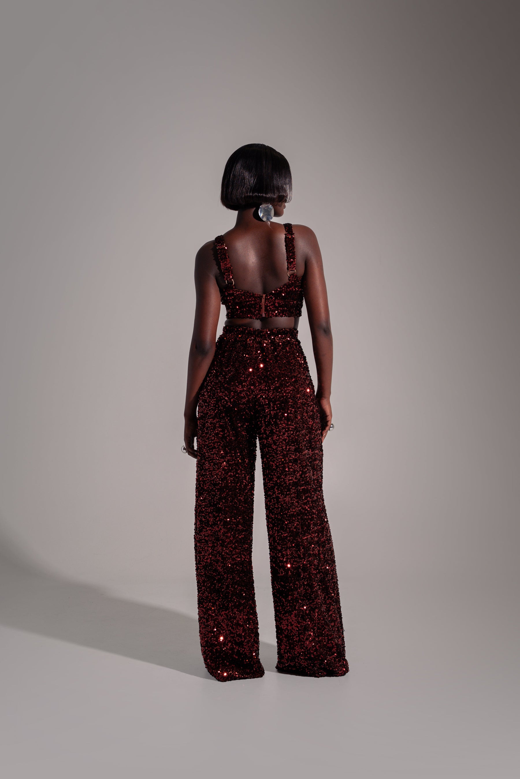 LIZA Sequin Pants in BRONZITE