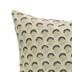 Traditional Handmade Block Print Boho Pure Linen Pillow Cover- Juju Flower