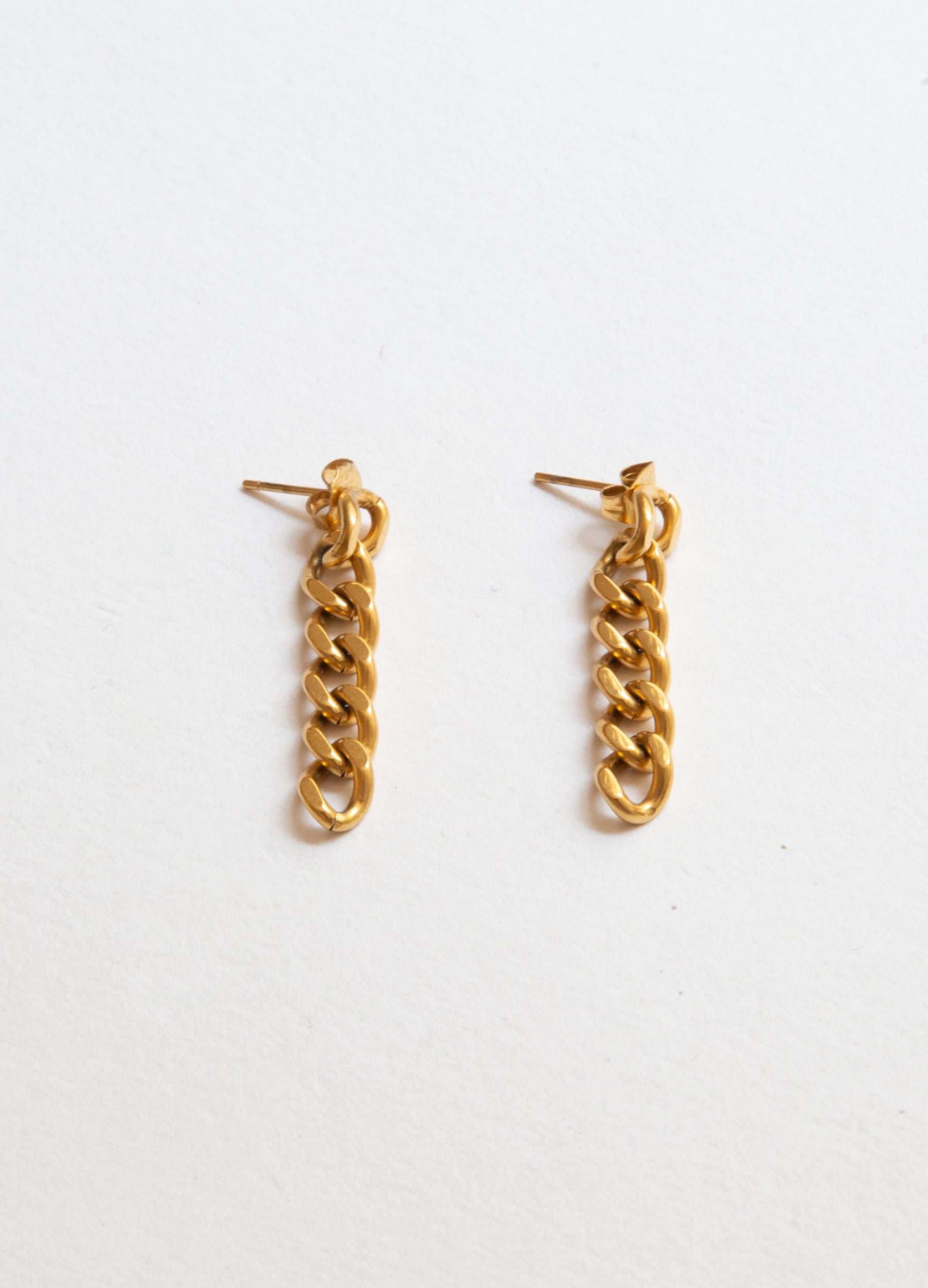 Cuban Chain Gold Earring