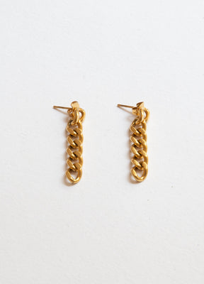 Cuban Chain Gold Earring