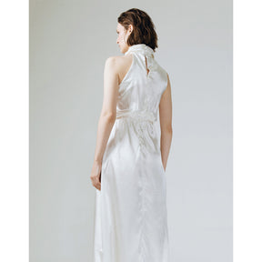AMELIA RUFFLE NECK DRESS