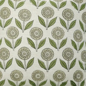Natural Printed Linen Blend Pillow Cover - Genda Pushp