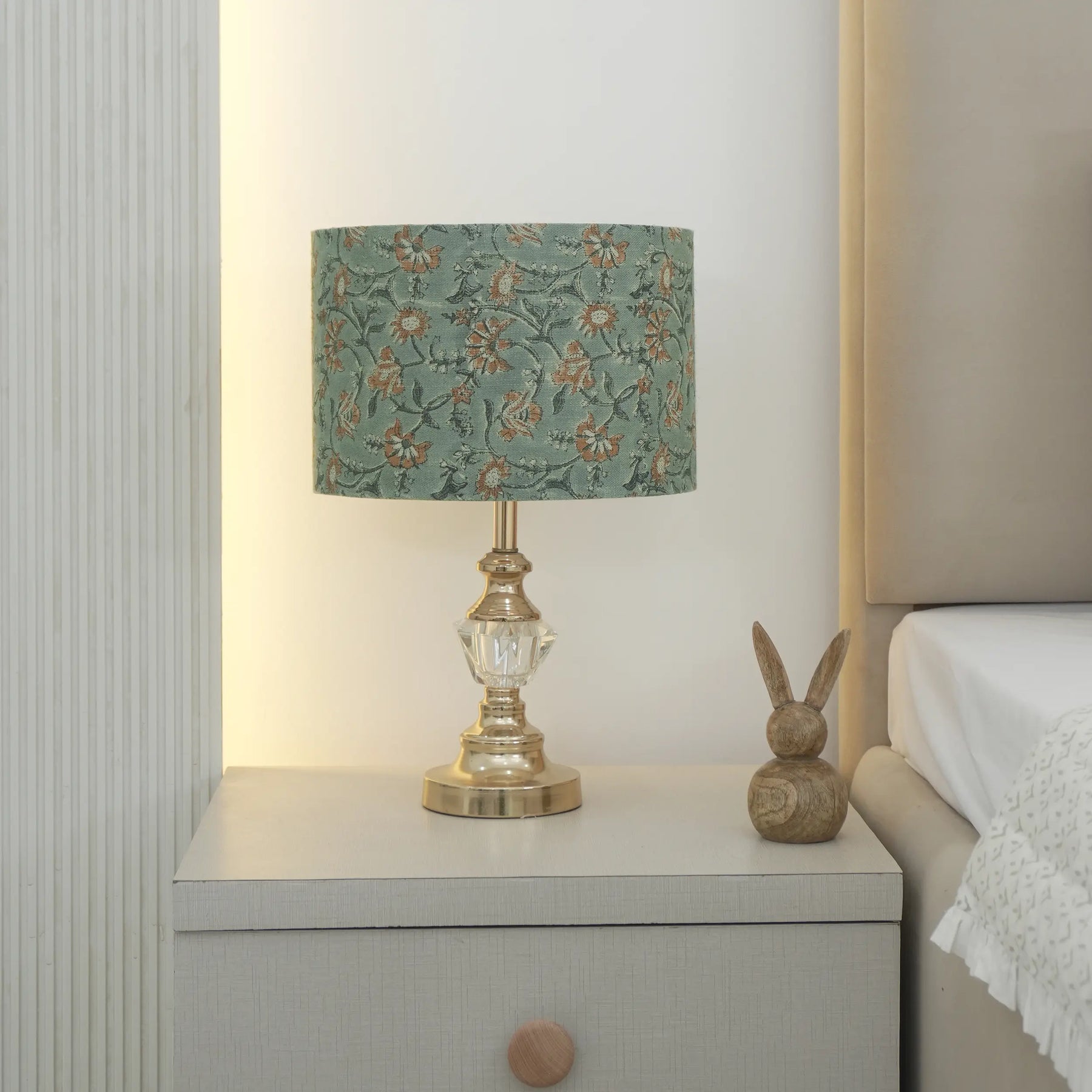 Home Decor Hand Block Print Thick Linen Lampshade – Nayab