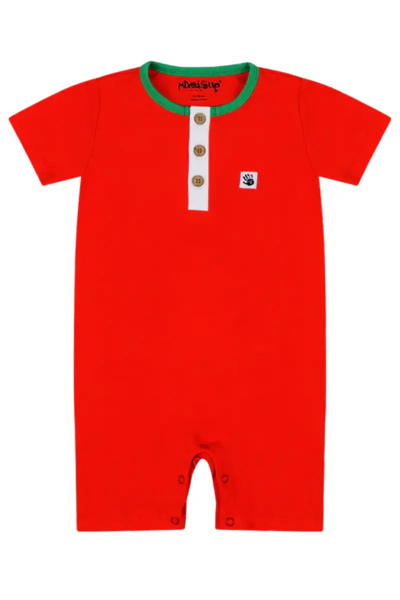Mixed Up Clothing Suave Baby Romper - Red Alert
