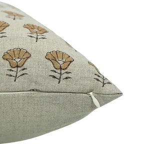 Bohemian Hand Block Print Pure Linen Pillow Cover- Kohinoor
