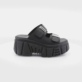 Dreya Chic Black Platform Sandals