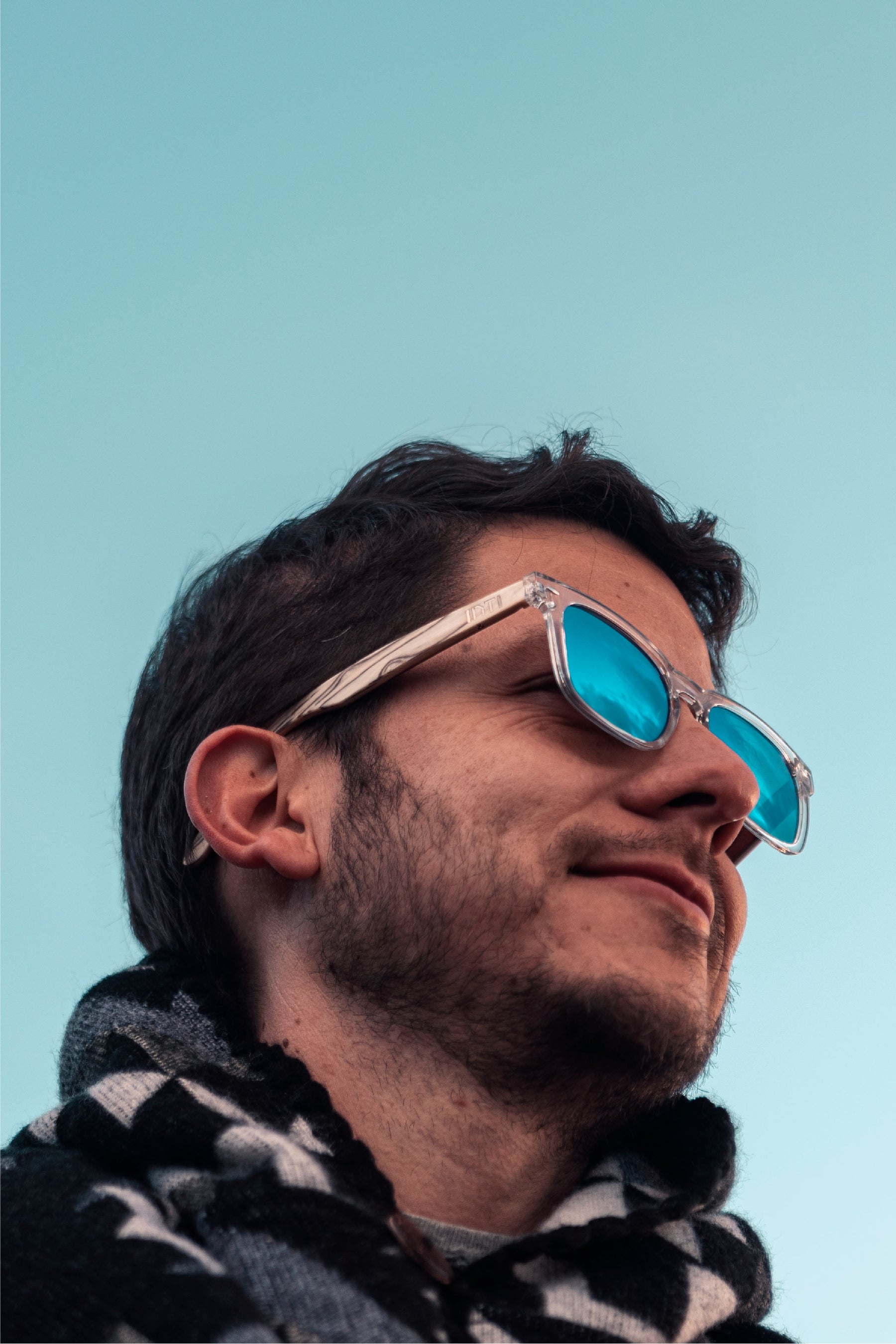 Crystal Blue rectangle Sunglasses - INTI