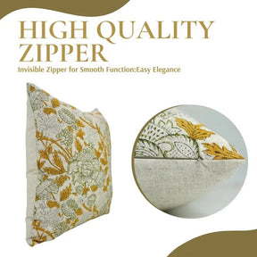 Unique Hand Block Print Viscose Linen Pillow Cover- Aakash