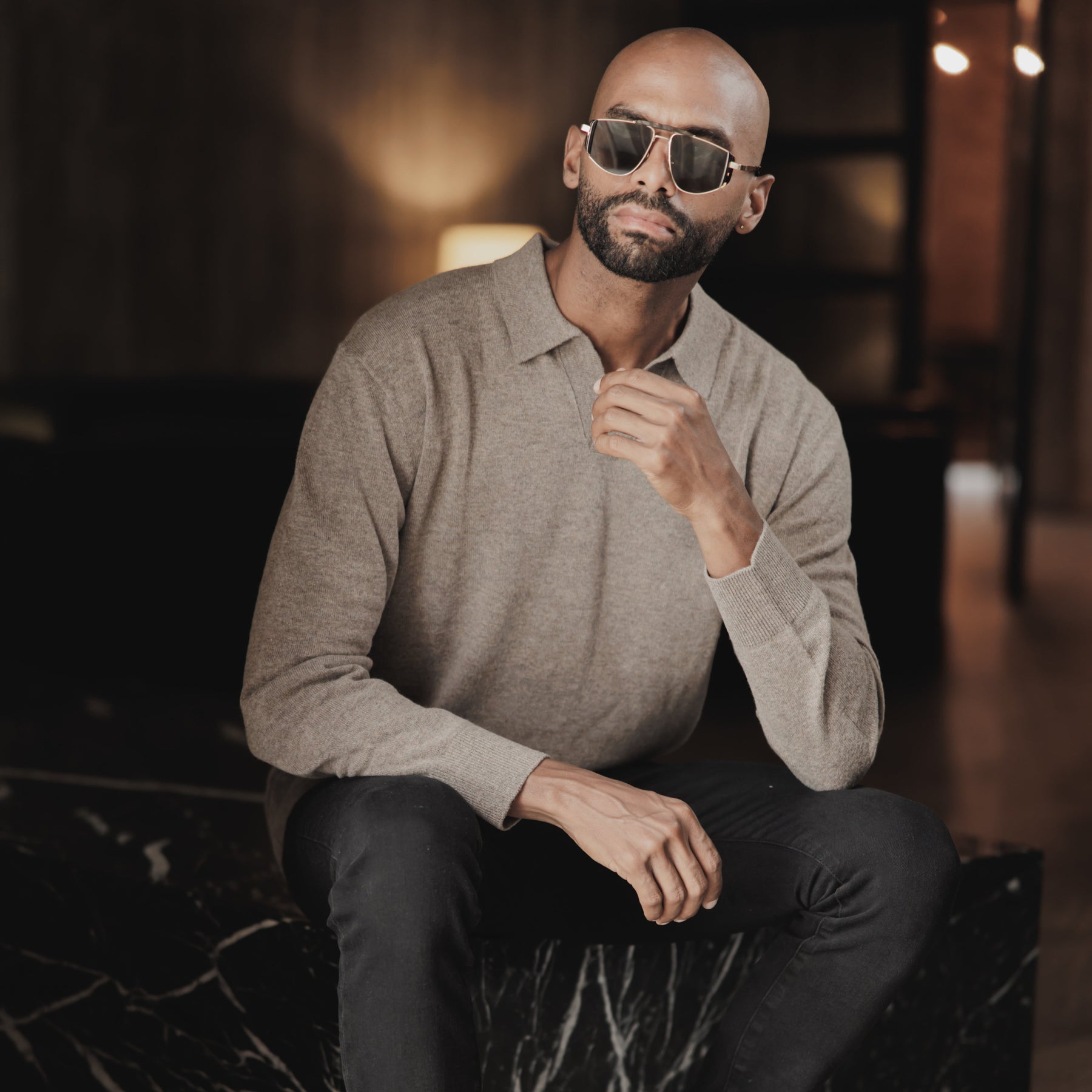 Five-O Sunglasses with Havana Frame