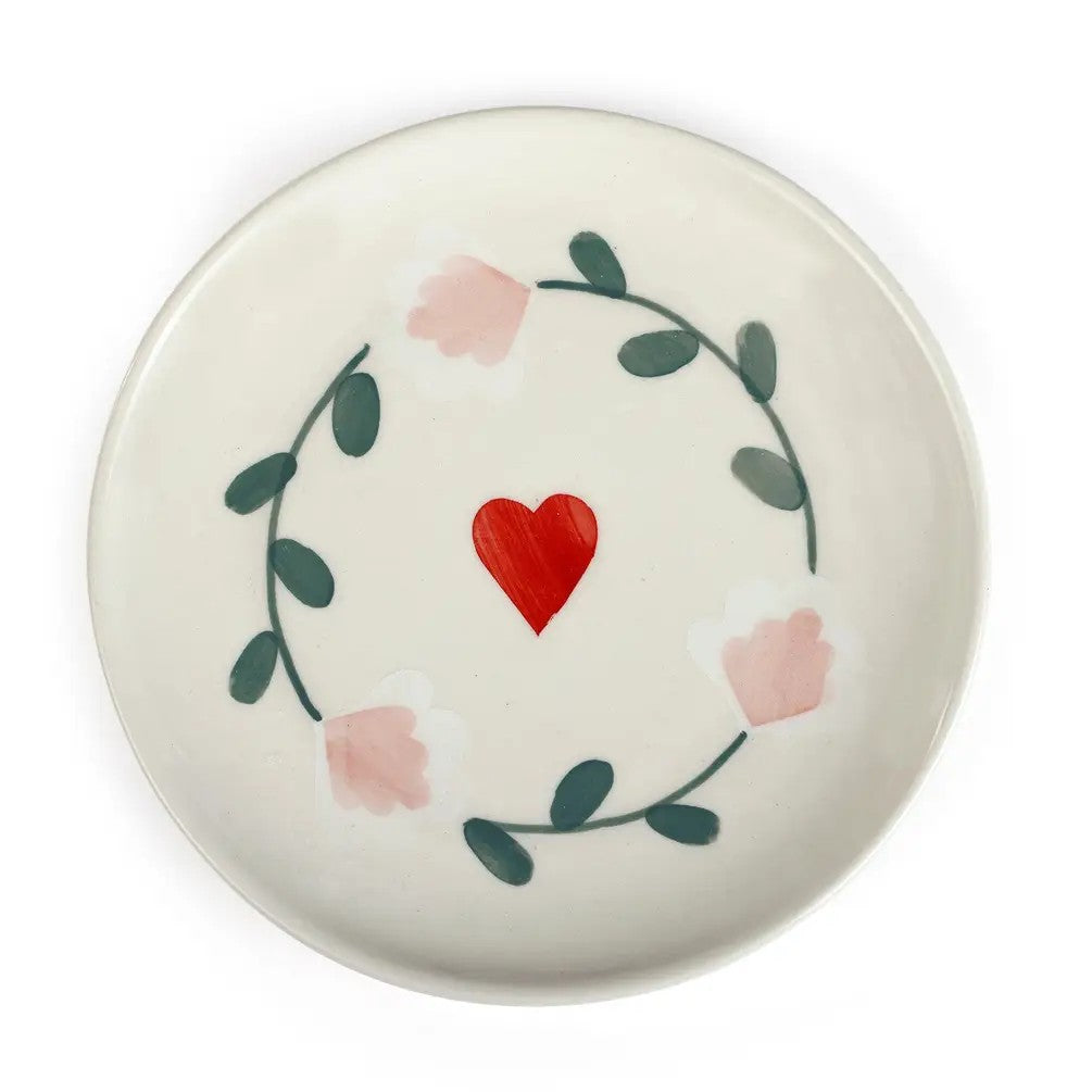 Ceramic Dessert Plates - Amour Petal , 7 Inches (Set of 2)