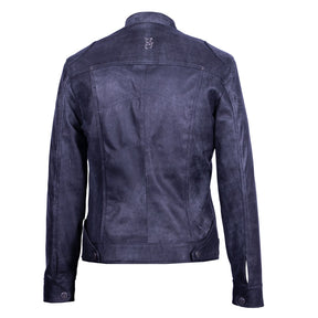 Dark Gray Distressed Leather Jacket