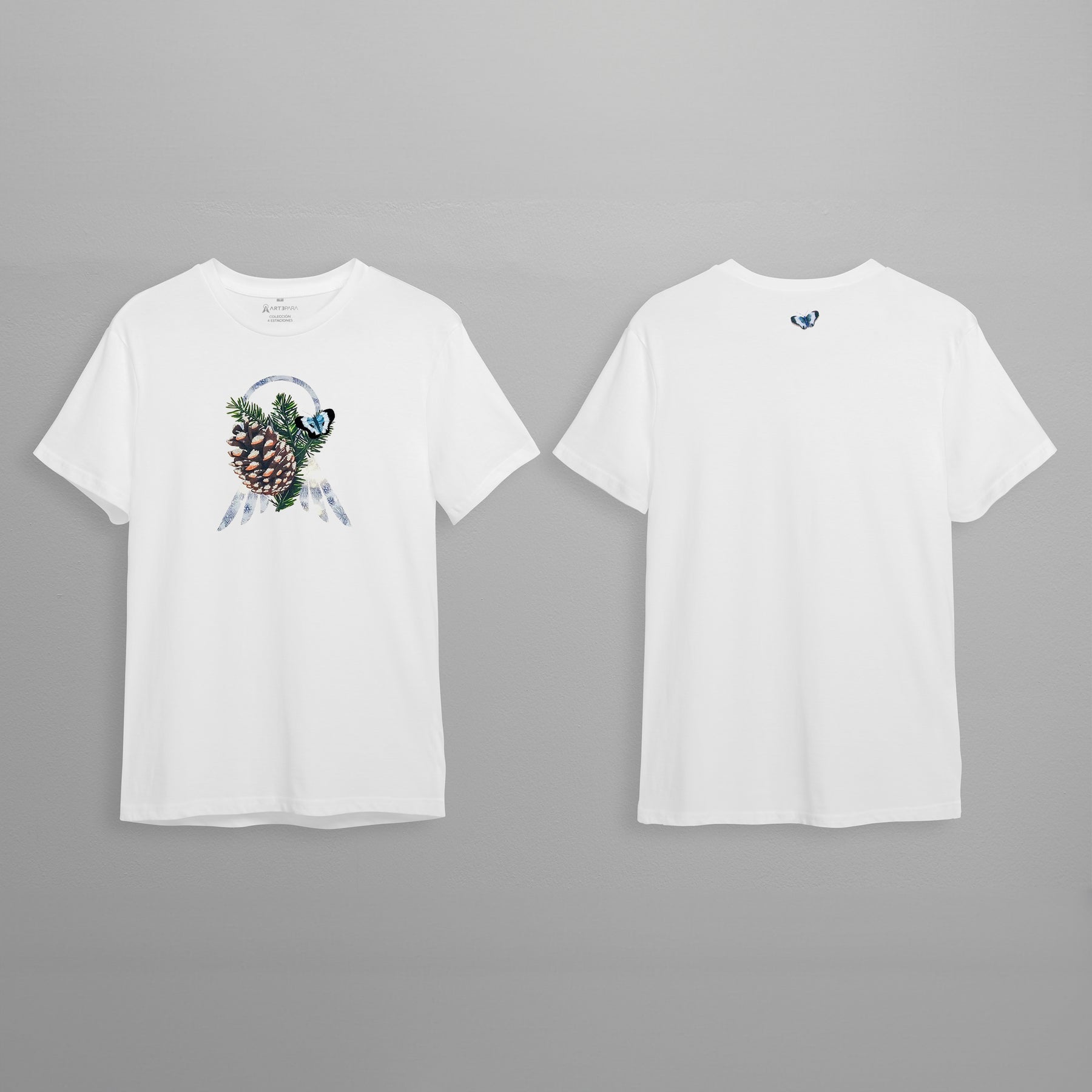 Winter Hand-Embroidered Organic Cotton T-Shirt