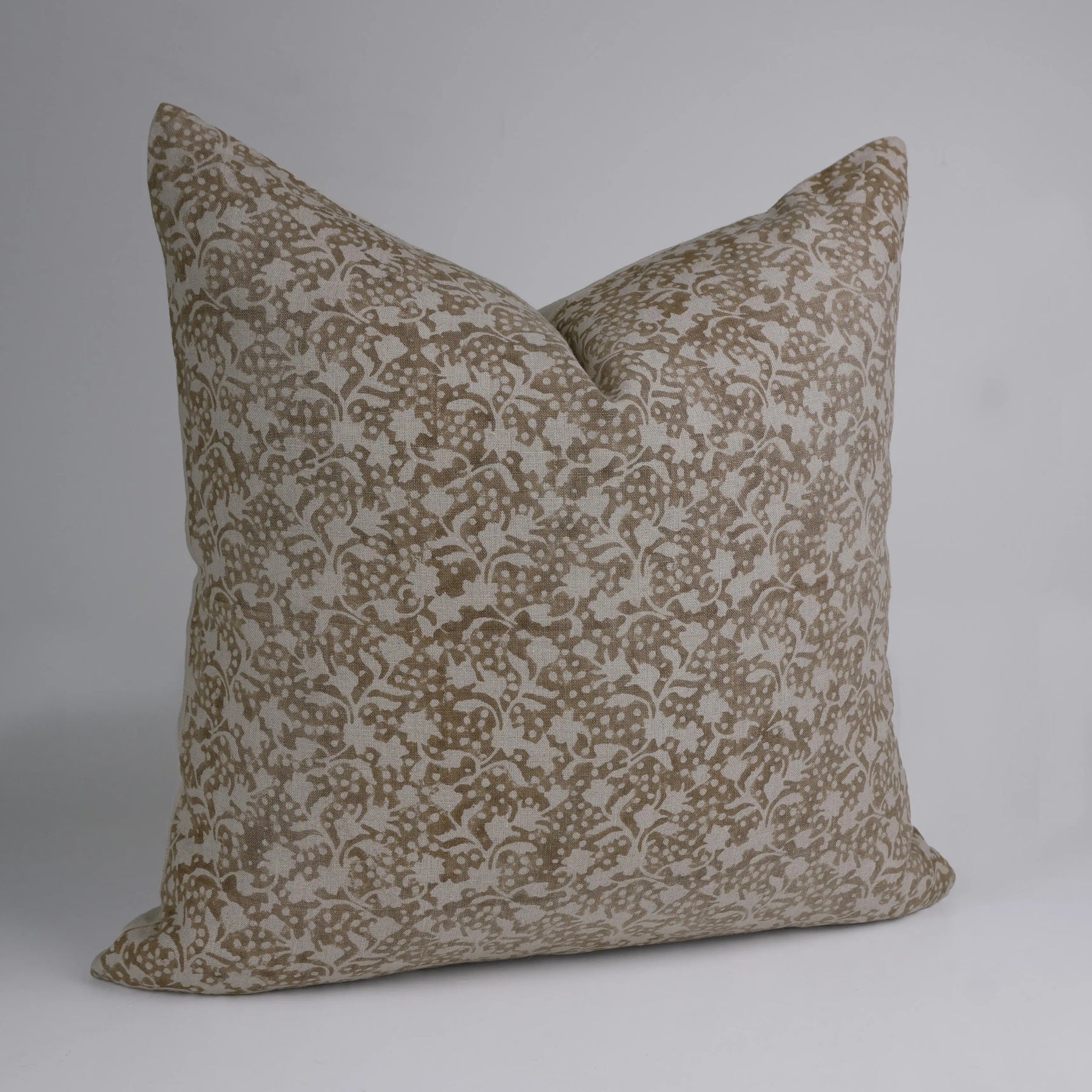 Hand Block Printed Pure Linen Pillow Cover for Home Décor - Firoza