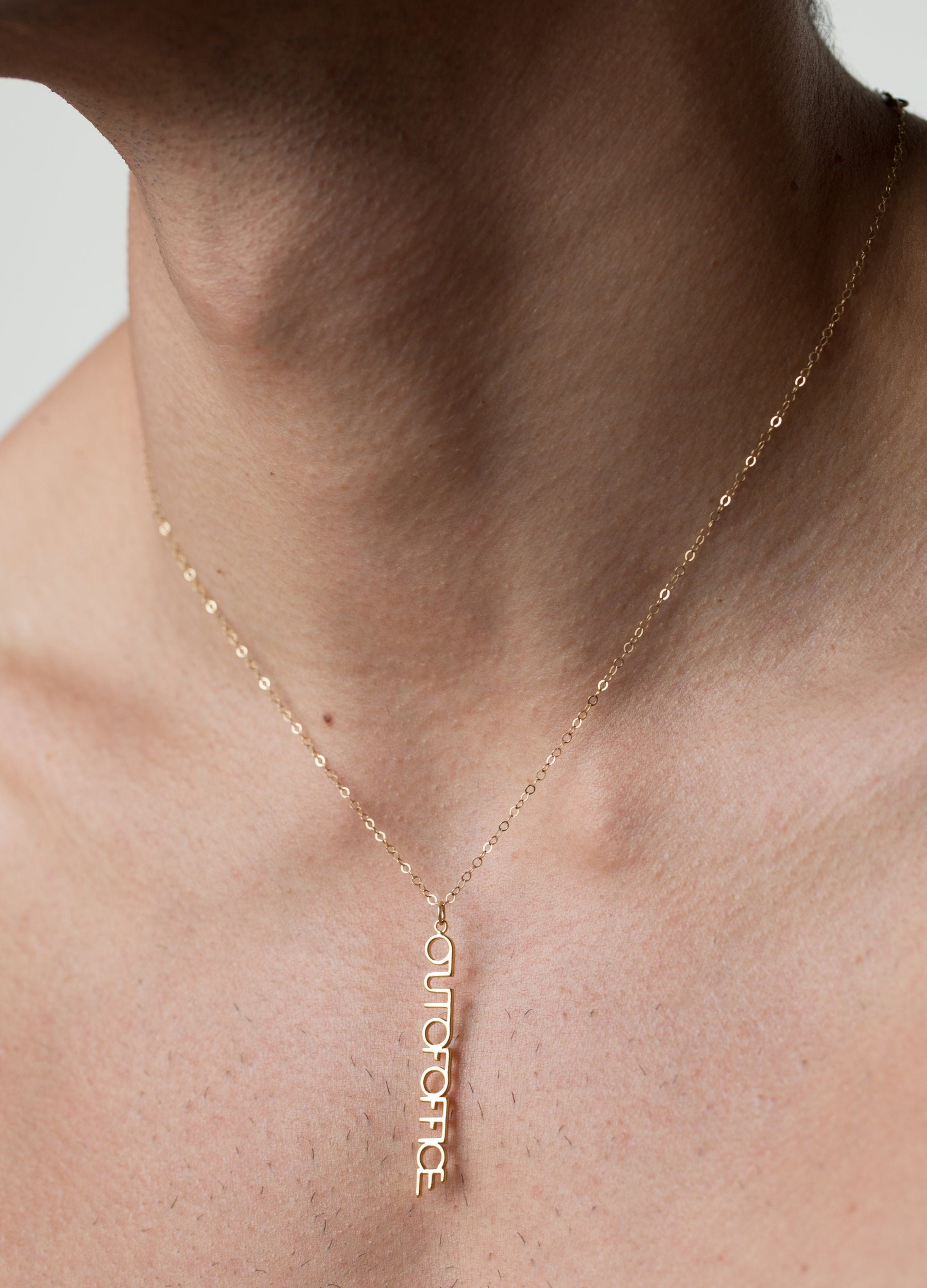 Out Of Office Charm Silver Necklace