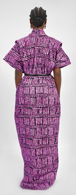 Ajah New Collection Drop2 - Kimono-Inspired Oversized Batik Maxi Dress