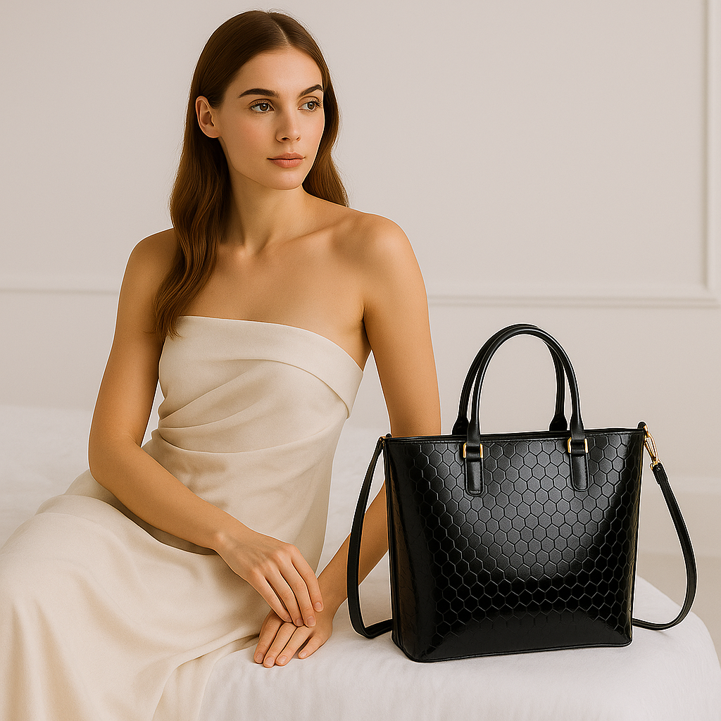 Rossario George Signature Honey Handbag - Black