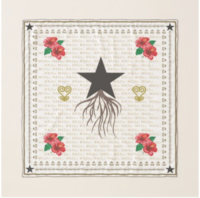 African Diaspora Return to Bloom 100% Silk Scarf