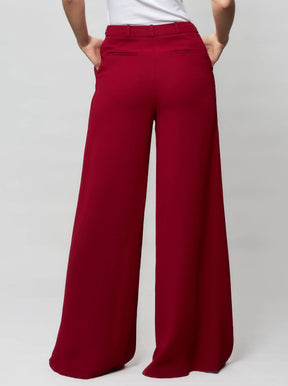 Dina Wide-Leg Crepe Pant