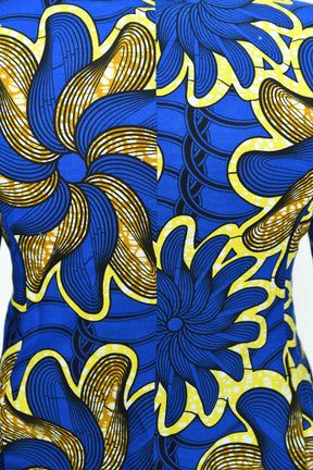 Blue Backless Maxi Dress