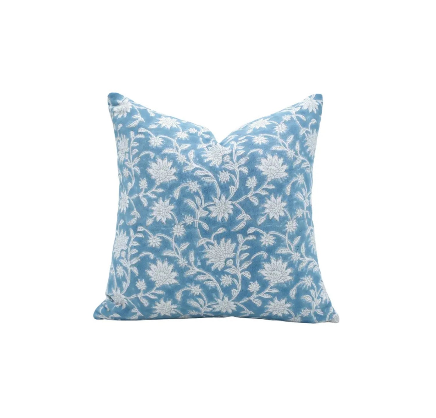 Artisan Handmade Block Thick Cotton White Pillow Cover - Aradhna