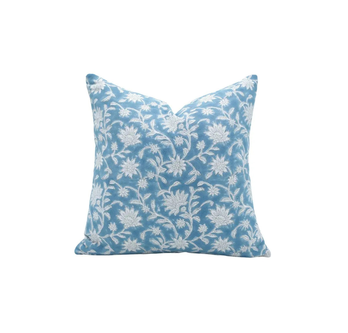 Artisan Handmade Block Thick Cotton White Pillow Cover - Aradhna