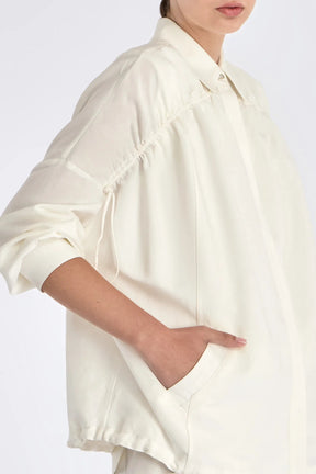 Ailani Linen Blend Jacket | Off White