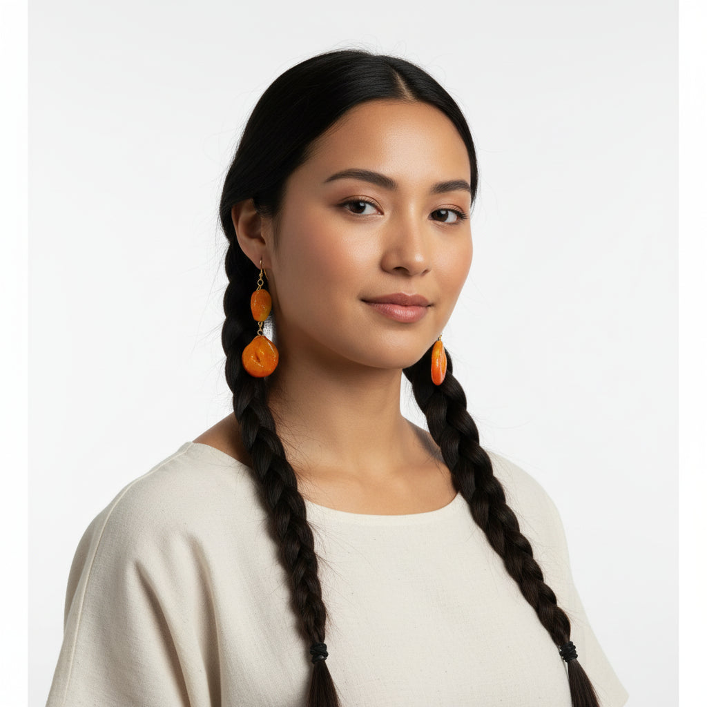 Adore Porcelain-effect Earrings - Hand-sculpted Design