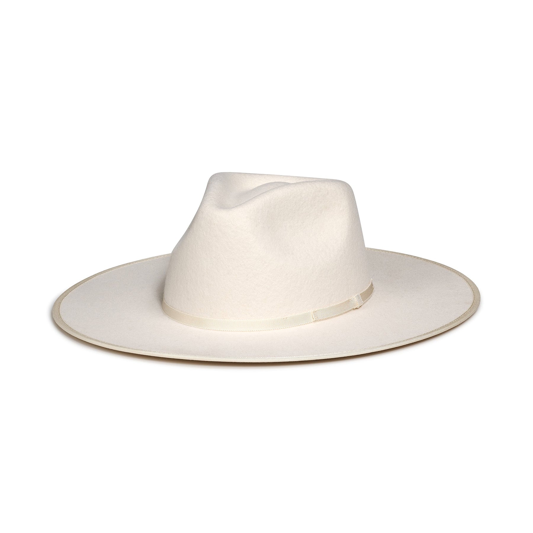 FLAT BRIM HAT - IVORY