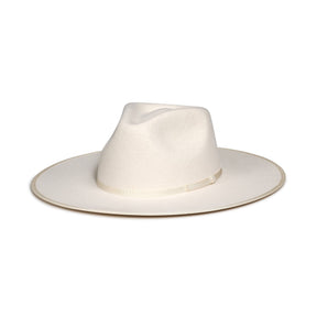 FLAT BRIM HAT - IVORY