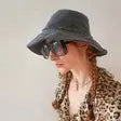 Studded Upcycled Denim Bucket Hat