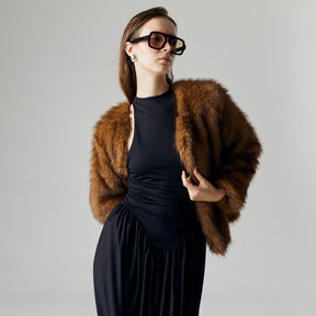 CELINE DRAPED MAXI DRESS