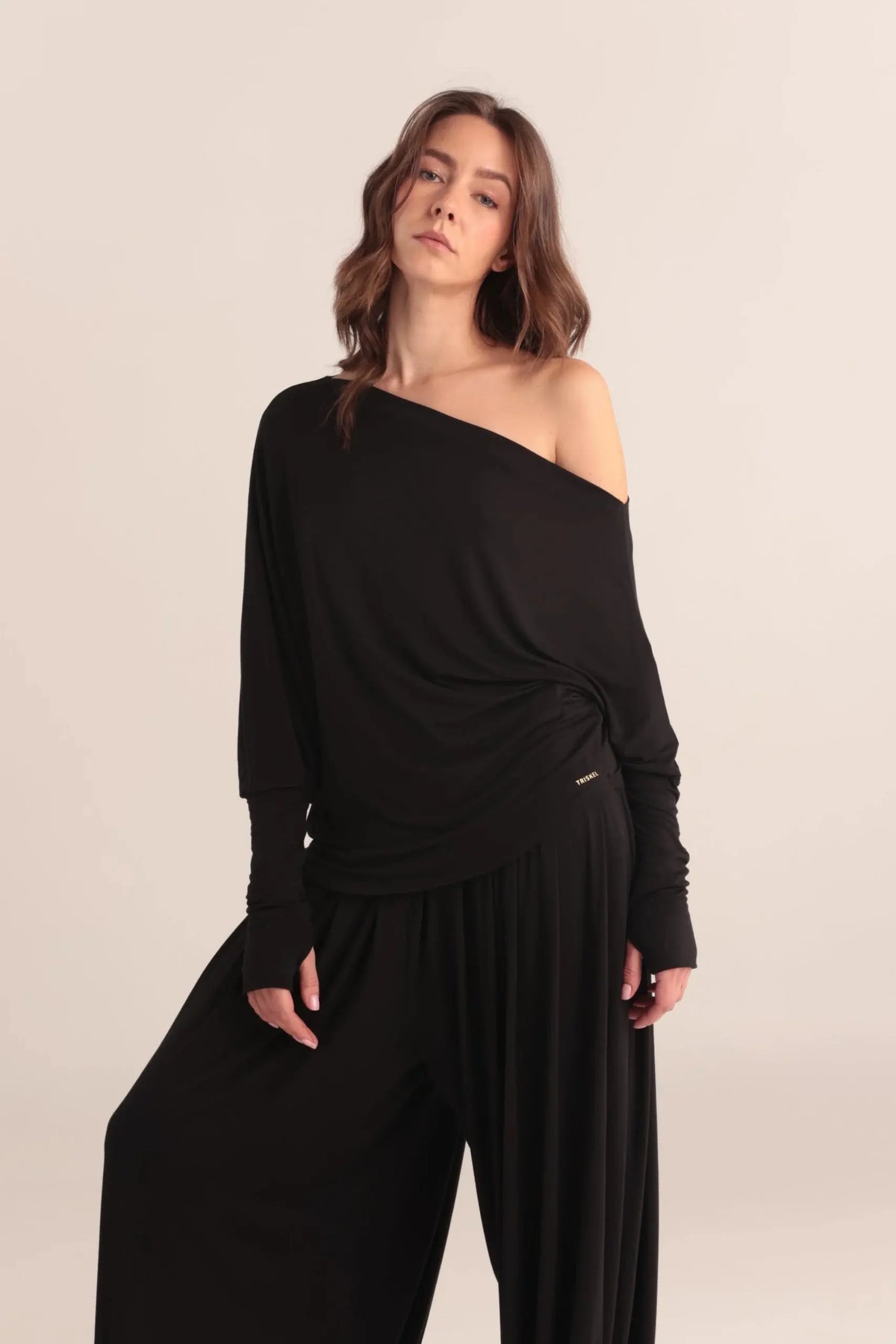 Stellar Asymmetric Drape Top