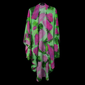 Green Magenta Blocks BW Kimono