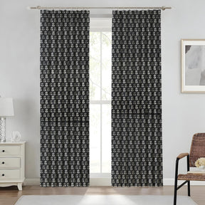 Luxurious Print Pure Linen Window Pleated - Damru