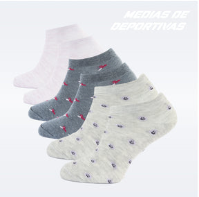 PACK DE 3 MEDIA ZAPATILLA