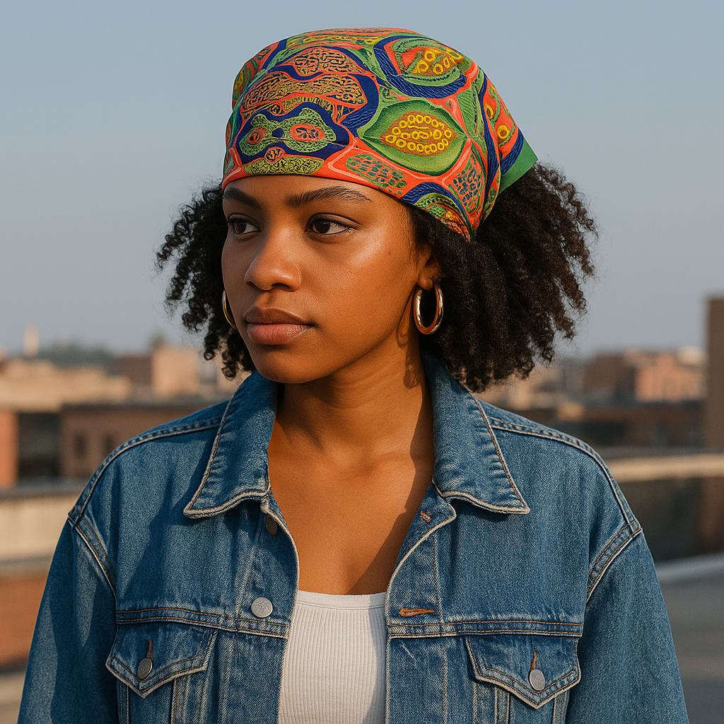 Matriarch Pattern Print Scarf | Green