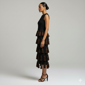 Rakia Luxe Tassel Dress