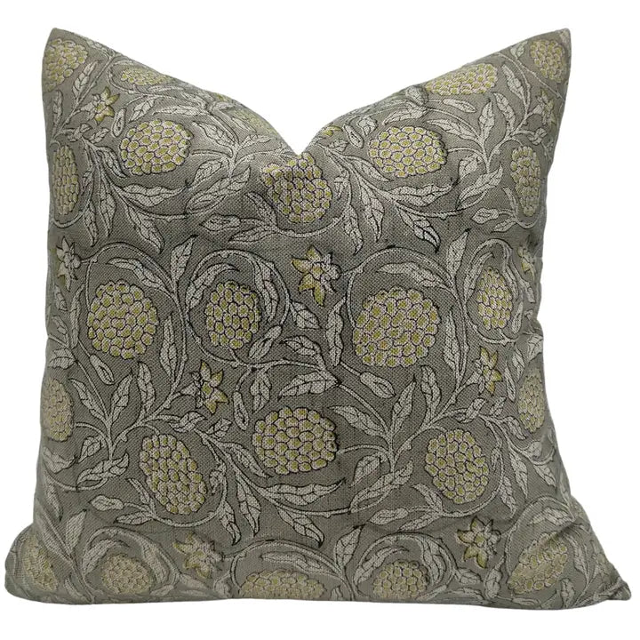 Bohemian Block Print Linen Blend Pillow Cover - Merakhi