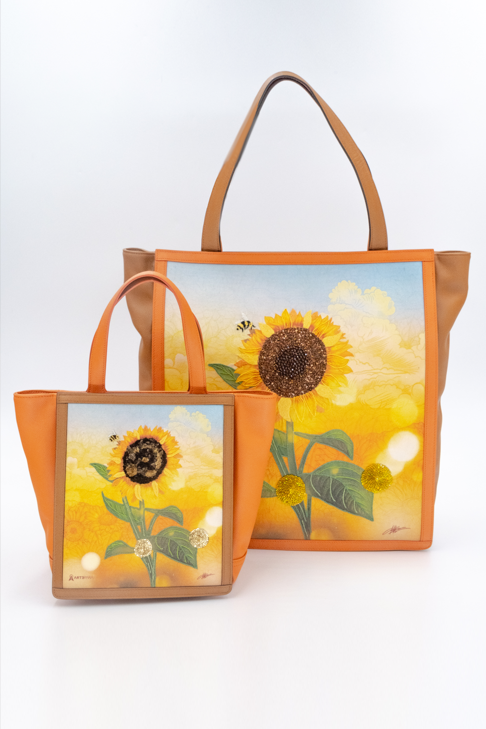 Artepara Luxury Embroidered Sunflower Maxi Tote