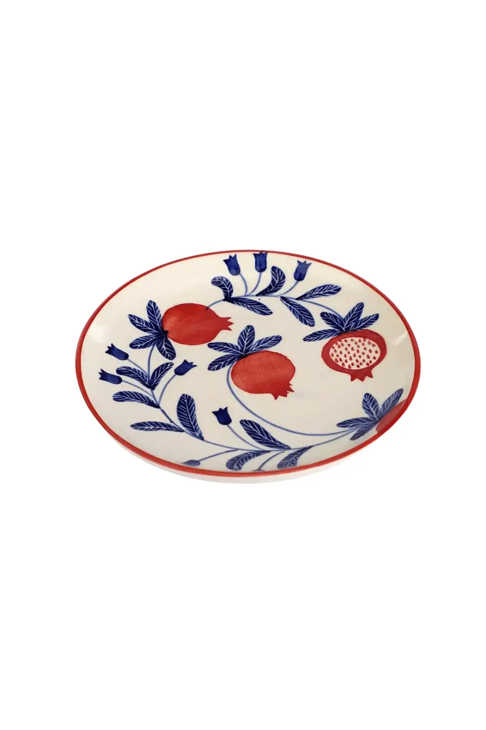 Indian Anaar Plate, Red- 7x1 Inches (set Of 2)