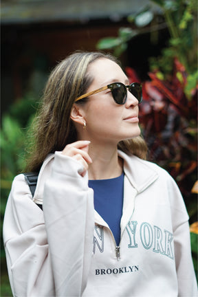 Translucent Green Wooden Sunglasses - INTI