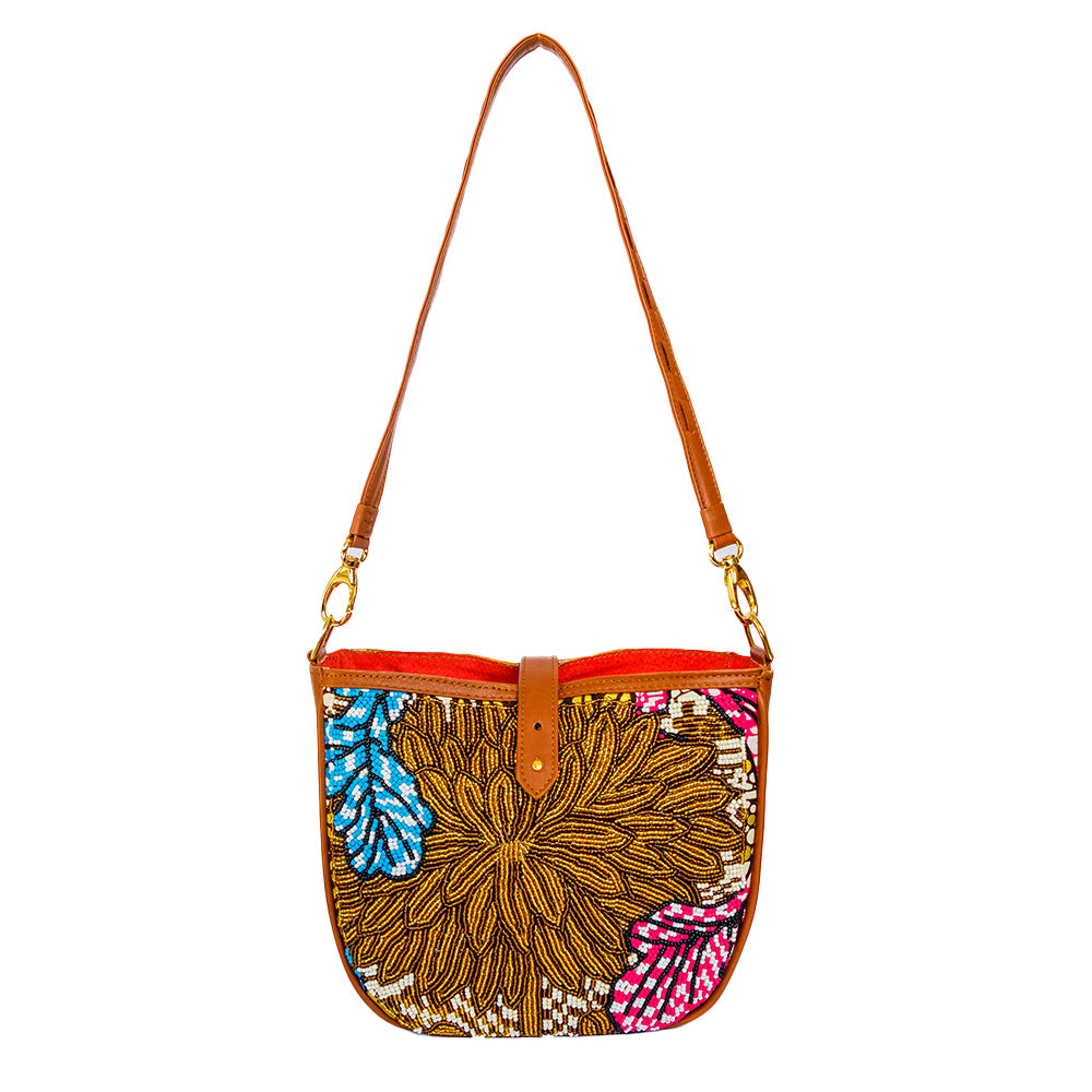 Viola Bronze | Embellished Luxury Bucket Bag