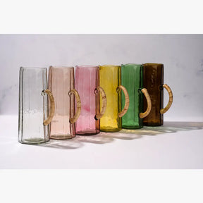 Hammered water pitcher, Pink -6.25 x 9.5 Inches