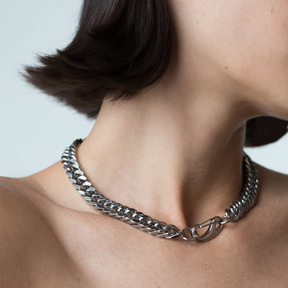 Chunky Silver Chain Necklace Link