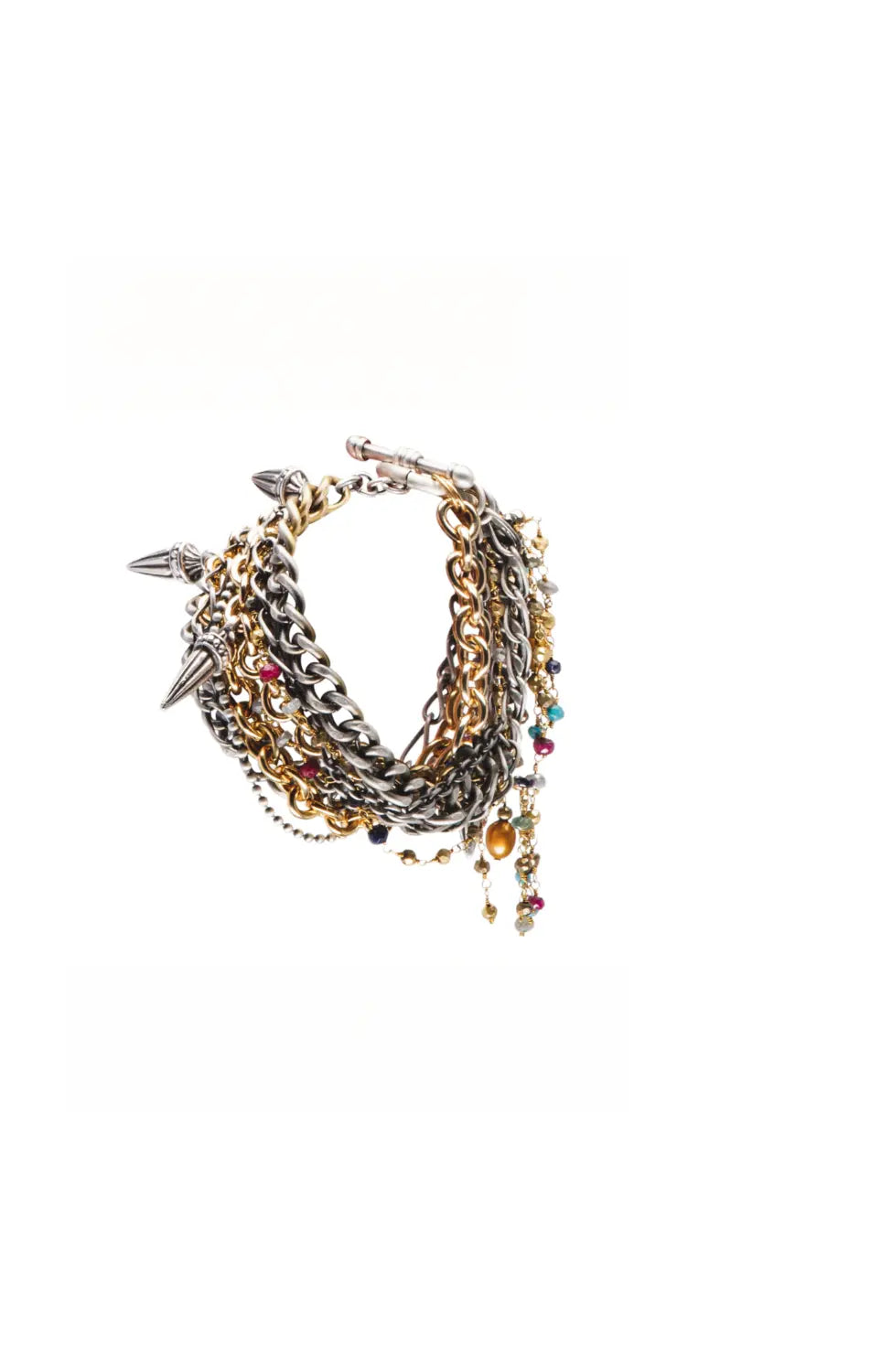 Mixed Gemstone Chain Bracelet