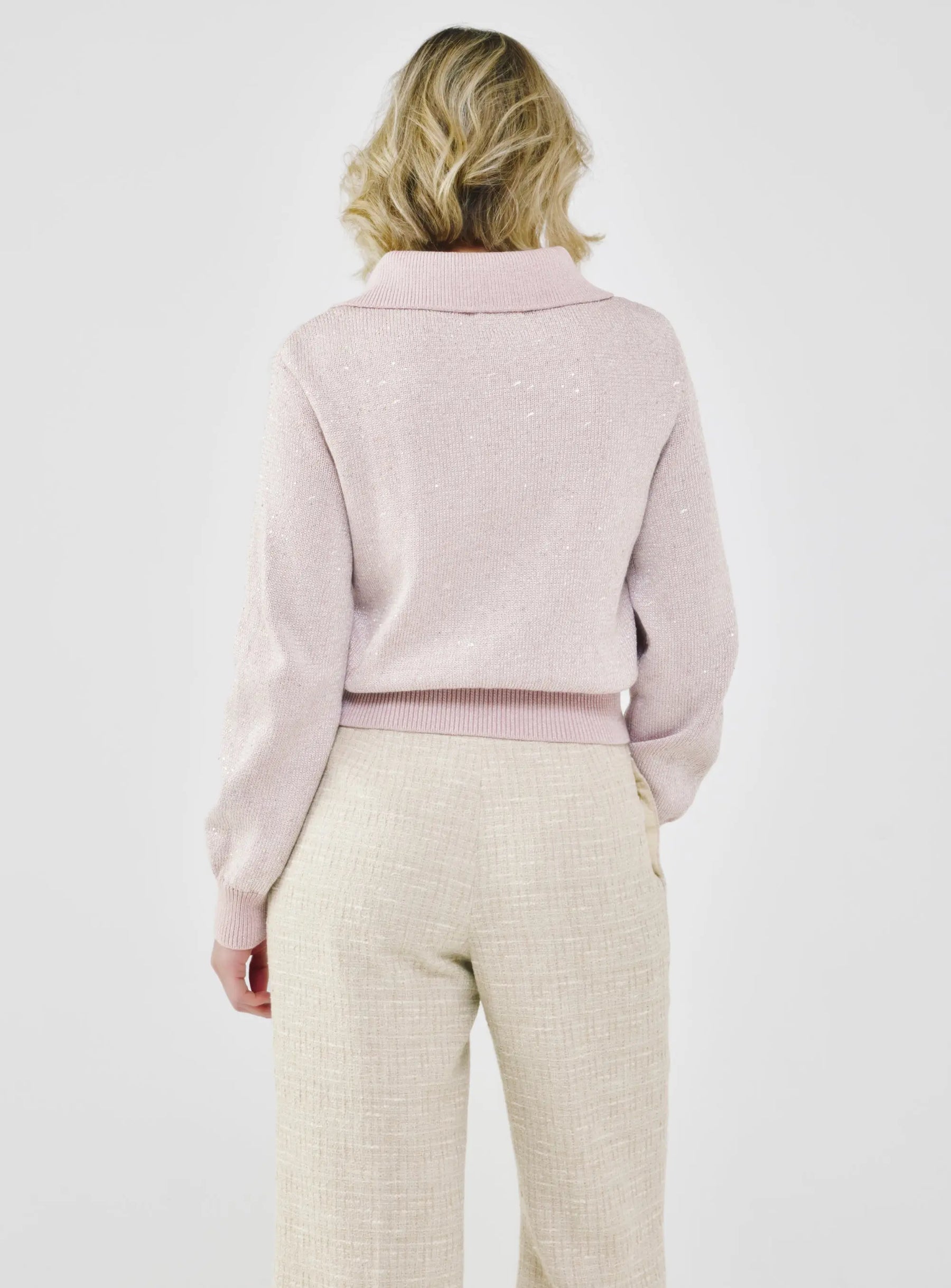 Sequin-Kissed Cotton Cardigan
