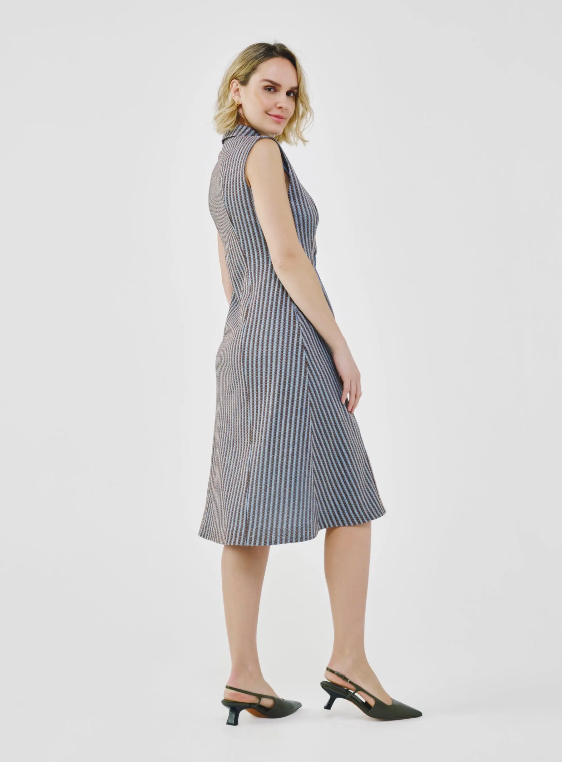 Sleeveless Tailored Midi Dress