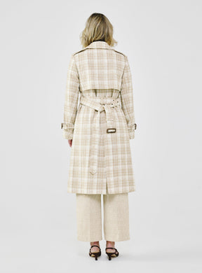 Heritage Plaid Tweed Trench